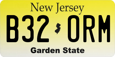 NJ license plate B32ORM
