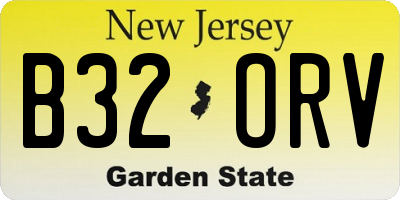 NJ license plate B32ORV