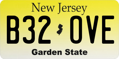 NJ license plate B32OVE
