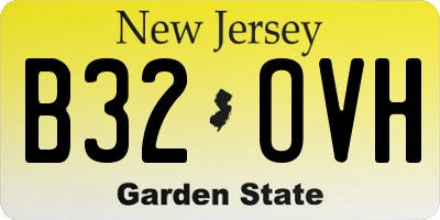 NJ license plate B32OVH