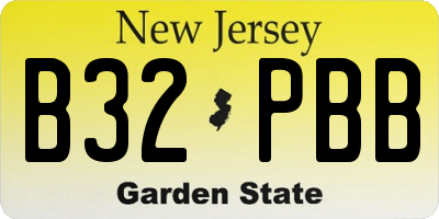 NJ license plate B32PBB