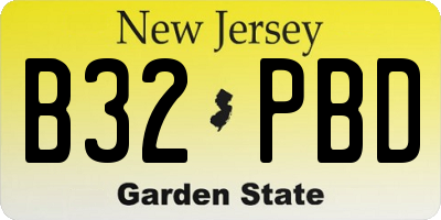 NJ license plate B32PBD