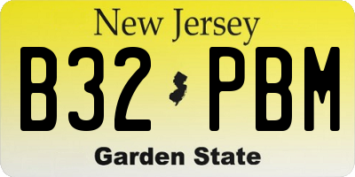 NJ license plate B32PBM