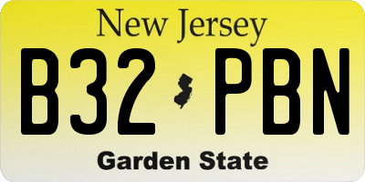 NJ license plate B32PBN