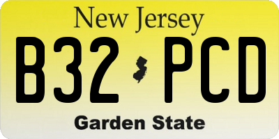 NJ license plate B32PCD