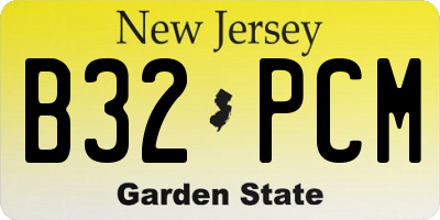 NJ license plate B32PCM