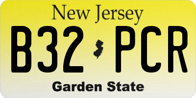 NJ license plate B32PCR