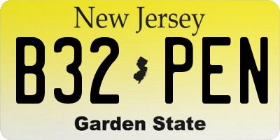 NJ license plate B32PEN