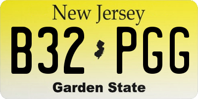 NJ license plate B32PGG
