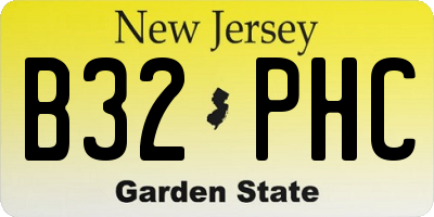 NJ license plate B32PHC