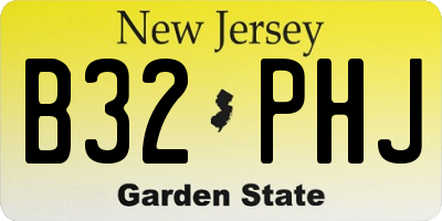 NJ license plate B32PHJ