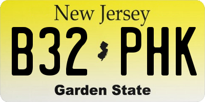 NJ license plate B32PHK