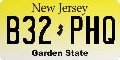 NJ license plate B32PHQ