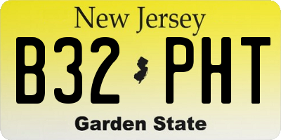 NJ license plate B32PHT