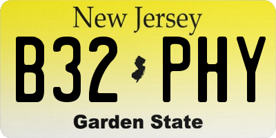 NJ license plate B32PHY