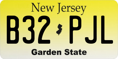 NJ license plate B32PJL