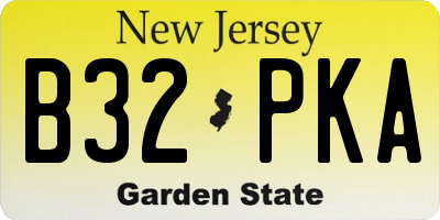 NJ license plate B32PKA