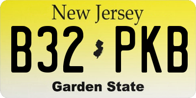 NJ license plate B32PKB