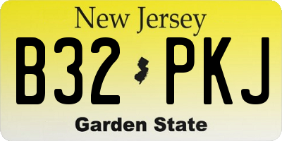 NJ license plate B32PKJ