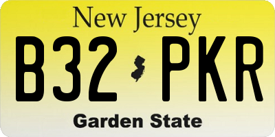 NJ license plate B32PKR