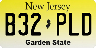 NJ license plate B32PLD