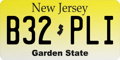NJ license plate B32PLI