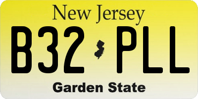 NJ license plate B32PLL