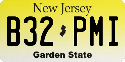 NJ license plate B32PMI