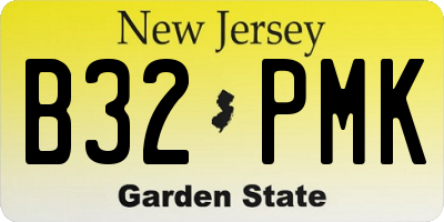 NJ license plate B32PMK
