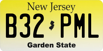 NJ license plate B32PML