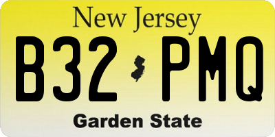 NJ license plate B32PMQ