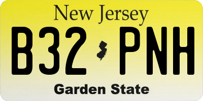 NJ license plate B32PNH