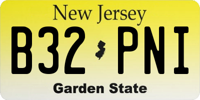NJ license plate B32PNI