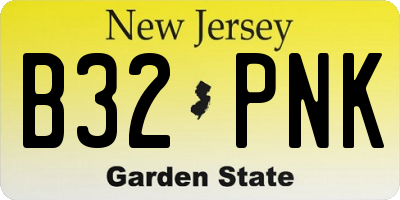 NJ license plate B32PNK