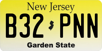 NJ license plate B32PNN