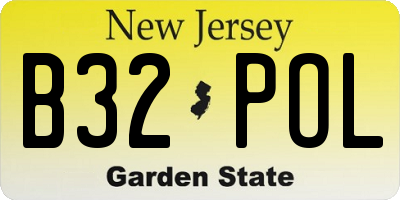 NJ license plate B32POL