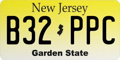NJ license plate B32PPC