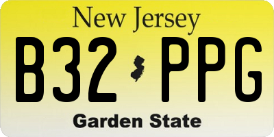 NJ license plate B32PPG