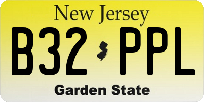 NJ license plate B32PPL
