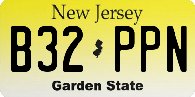 NJ license plate B32PPN