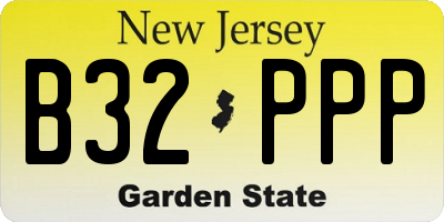 NJ license plate B32PPP