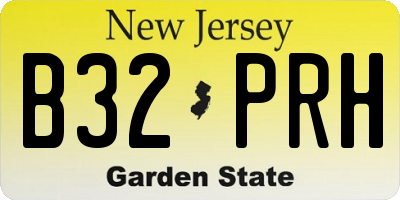 NJ license plate B32PRH