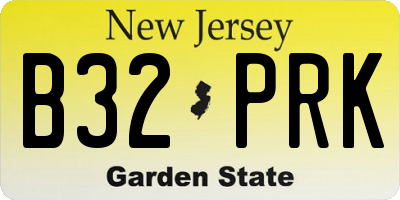 NJ license plate B32PRK