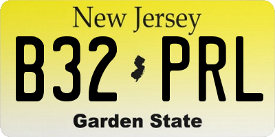 NJ license plate B32PRL