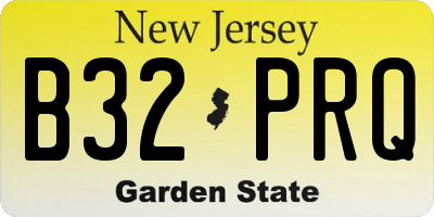 NJ license plate B32PRQ