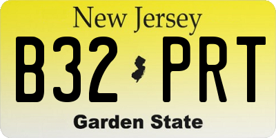 NJ license plate B32PRT