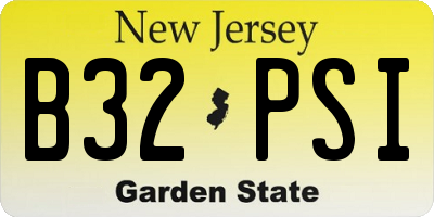 NJ license plate B32PSI