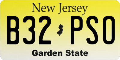NJ license plate B32PSO