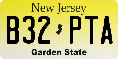 NJ license plate B32PTA