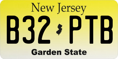 NJ license plate B32PTB